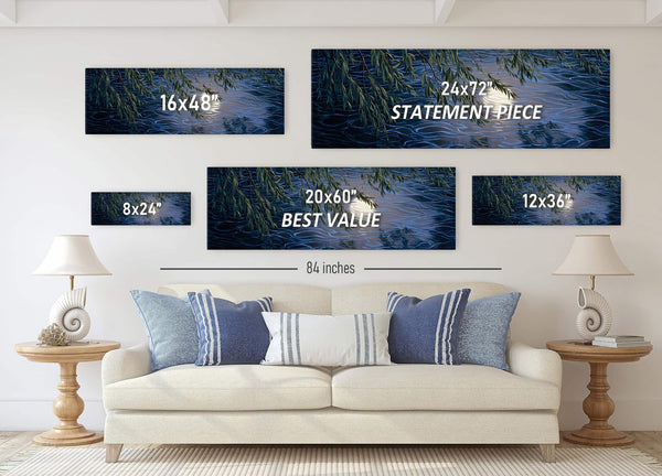 Canvas wall art in interior setting.