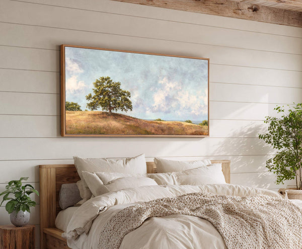 Canvas wall art in interior setting.