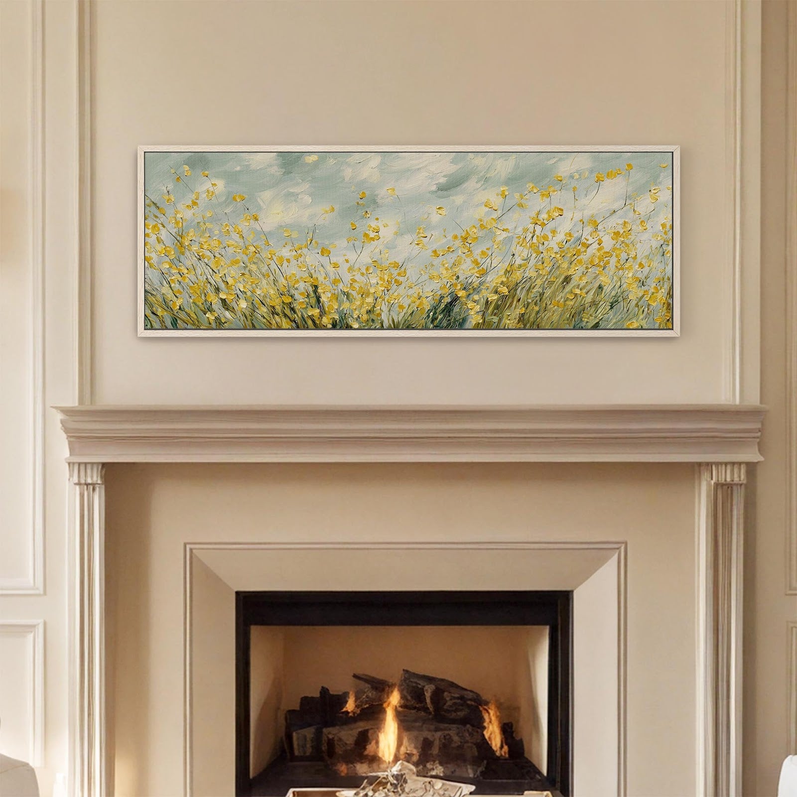 Canvas wall art in interior setting.