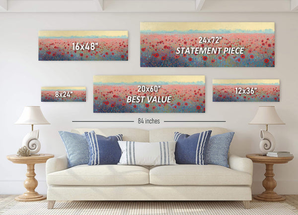 Canvas wall art in interior setting.