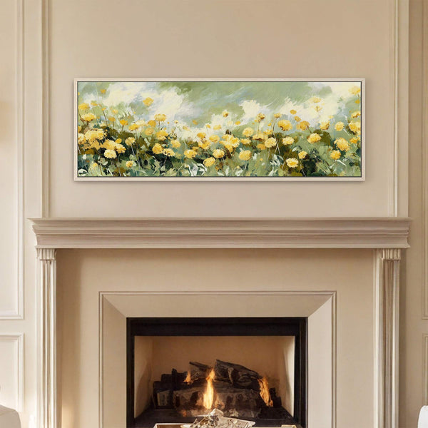 Canvas wall art in interior setting.