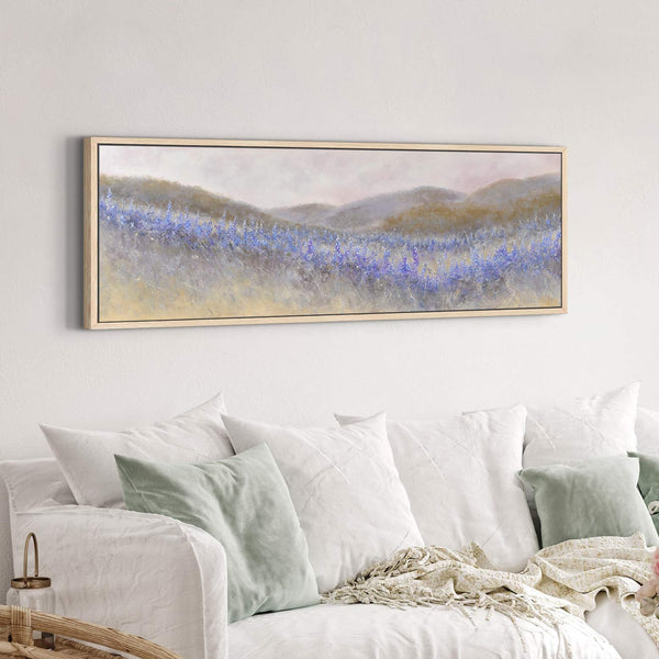 Canvas wall art in interior setting.