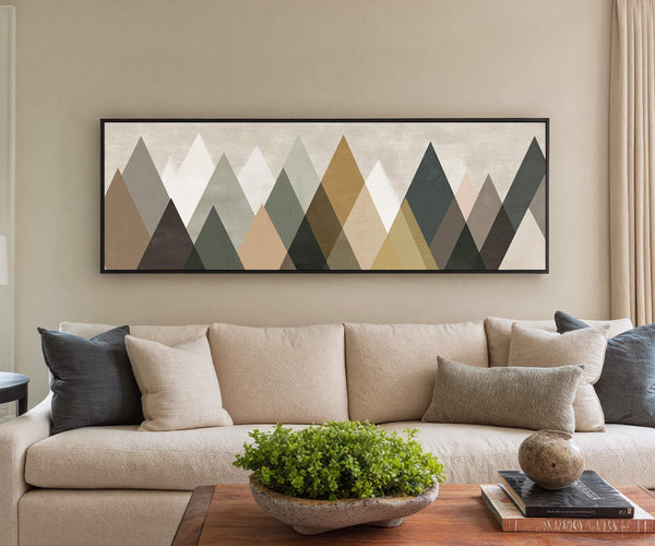 Canvas wall art in interior setting.
