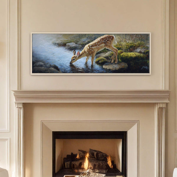 Canvas wall art in interior setting.