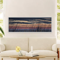 Canvas wall art in interior setting.
