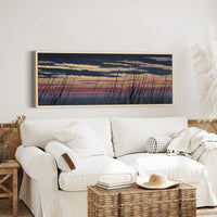 Canvas wall art in interior setting.