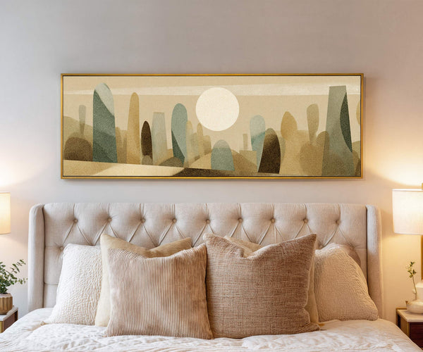 Canvas wall art in interior setting.