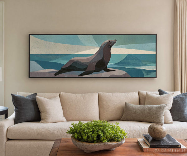 Canvas wall art in interior setting.