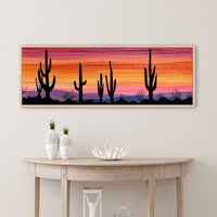 Canvas wall art in interior setting.