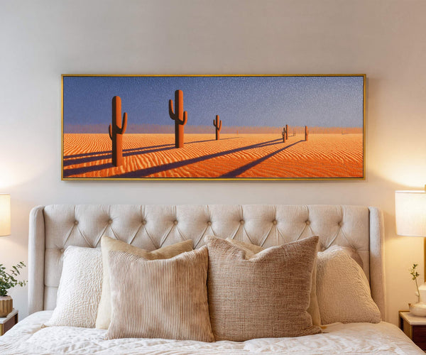 Canvas wall art in interior setting.