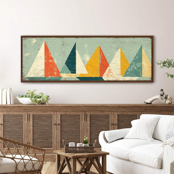 Canvas wall art in interior setting.