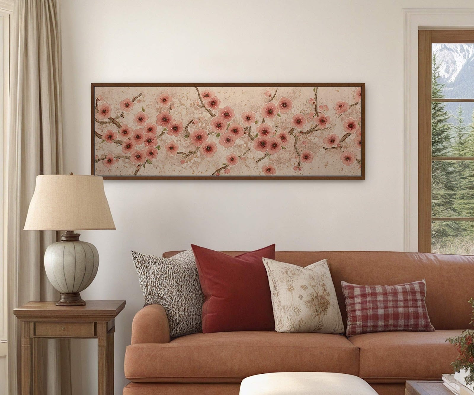 Canvas wall art in interior setting.