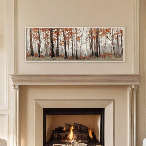 Canvas wall art in interior setting.