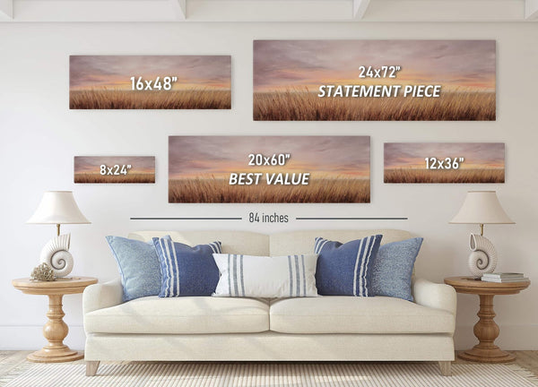 Canvas wall art in interior setting.