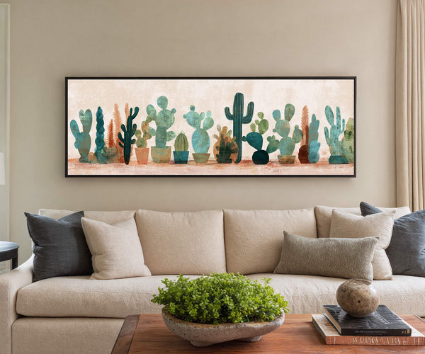Canvas wall art in interior setting.