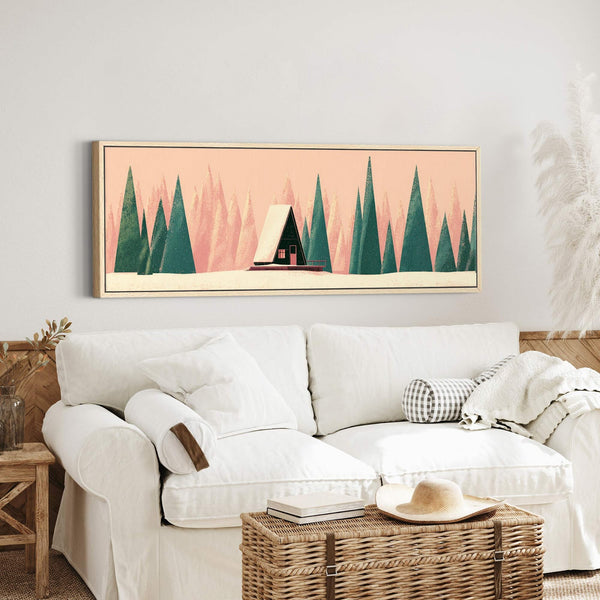 Canvas wall art in interior setting.