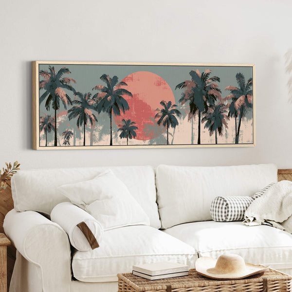 Canvas wall art in interior setting.