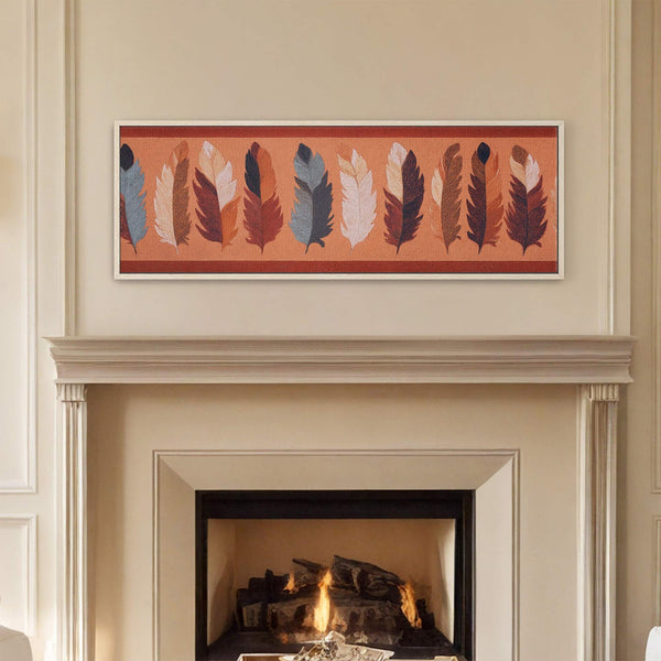 Canvas wall art in interior setting.