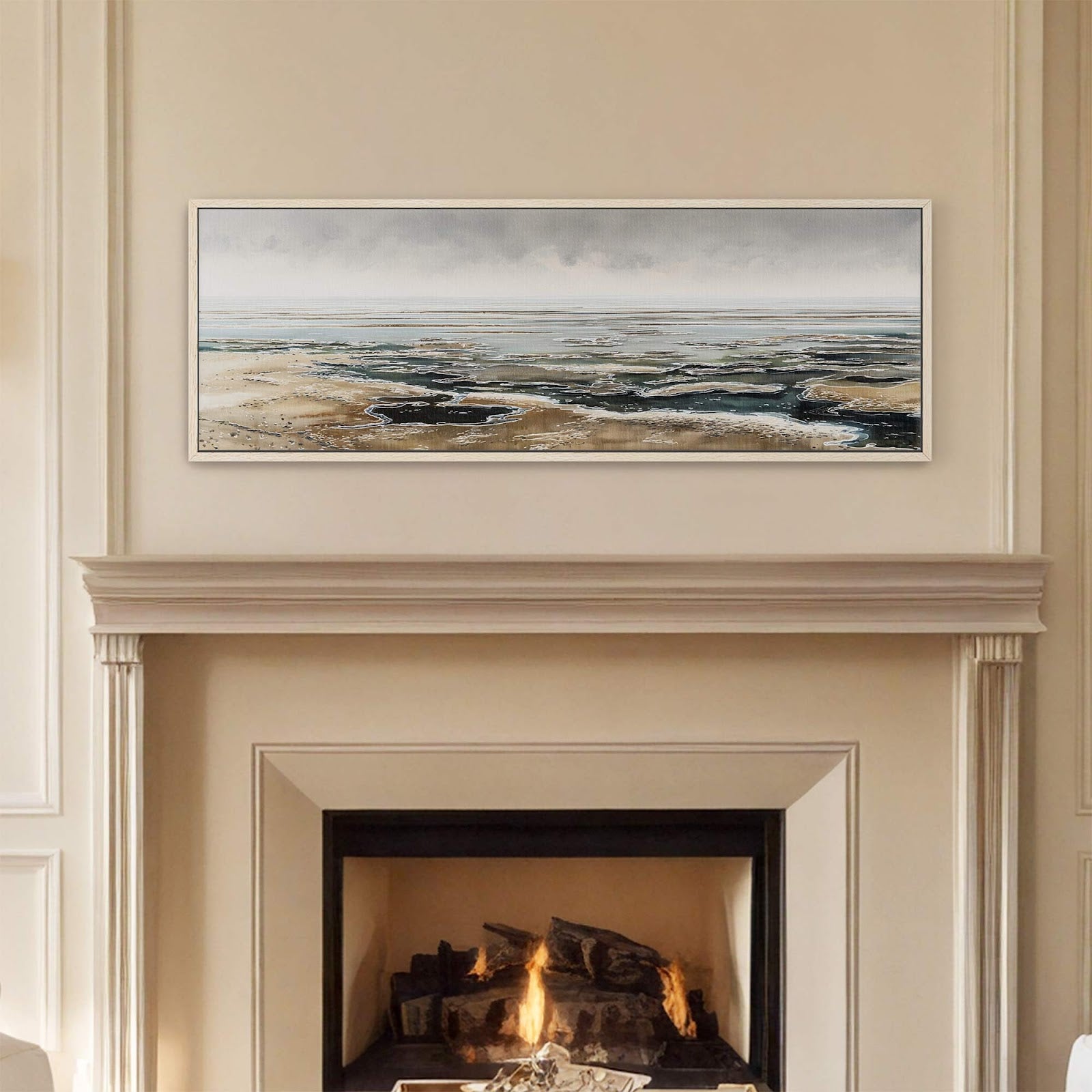 Canvas wall art in interior setting.