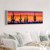 Canvas wall art in interior setting.