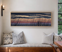 Canvas wall art in interior setting.