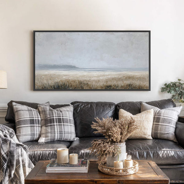 Canvas wall art in interior setting.