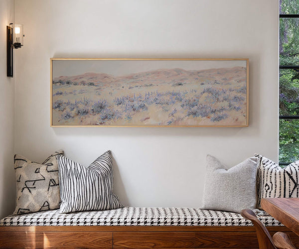 Canvas wall art in interior setting.