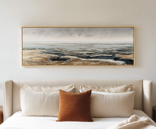 Canvas wall art in interior setting.