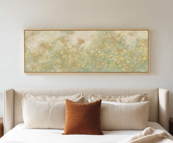 Canvas wall art in interior setting.