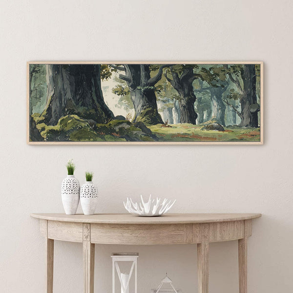 Canvas wall art in interior setting.