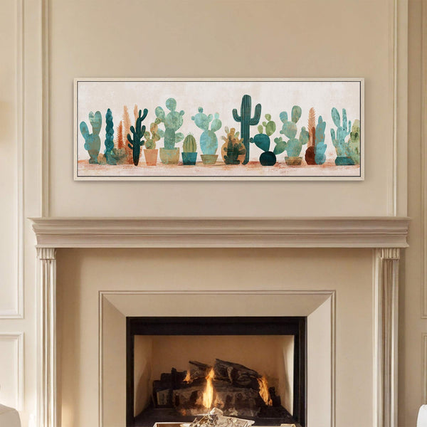 Canvas wall art in interior setting.