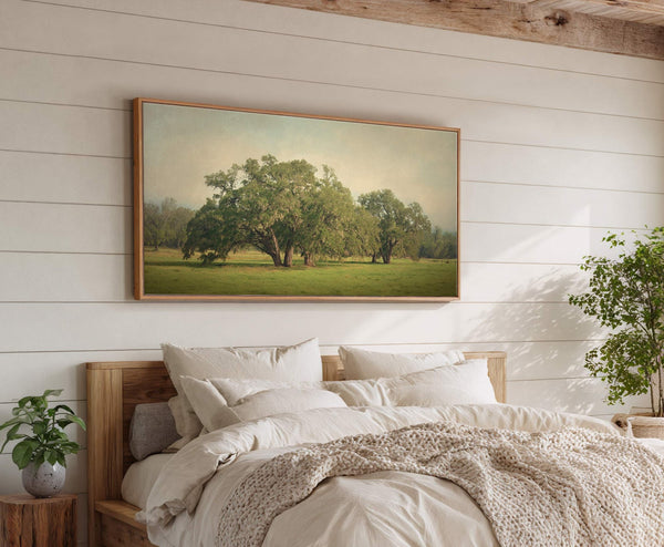 Canvas wall art in interior setting.