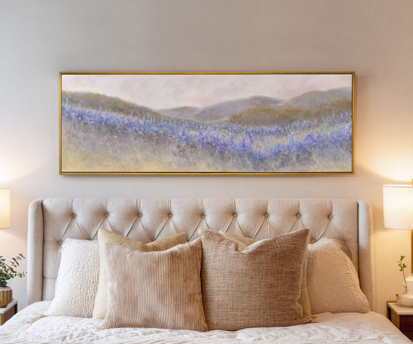 Canvas wall art in interior setting.