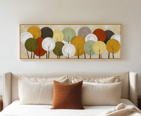 Canvas wall art in interior setting.