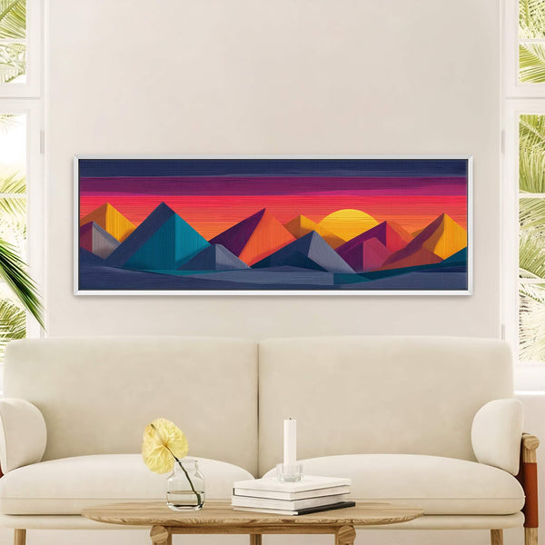Canvas wall art in interior setting.