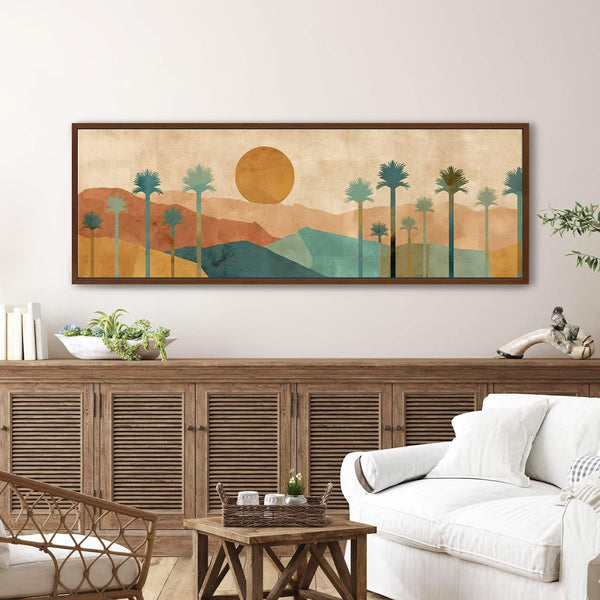 Canvas wall art in interior setting.