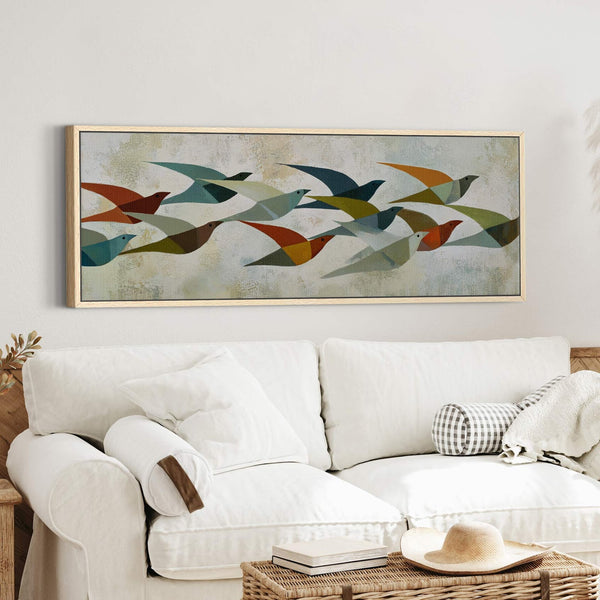 Canvas wall art in interior setting.