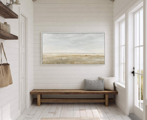 Canvas wall art in interior setting.