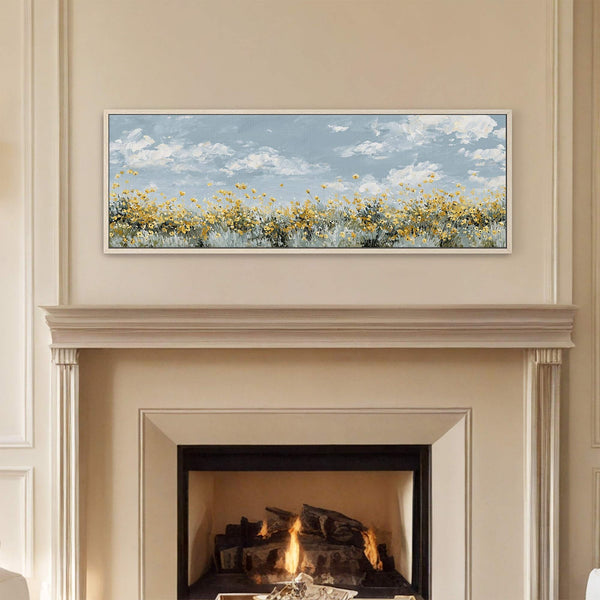 Canvas wall art in interior setting.