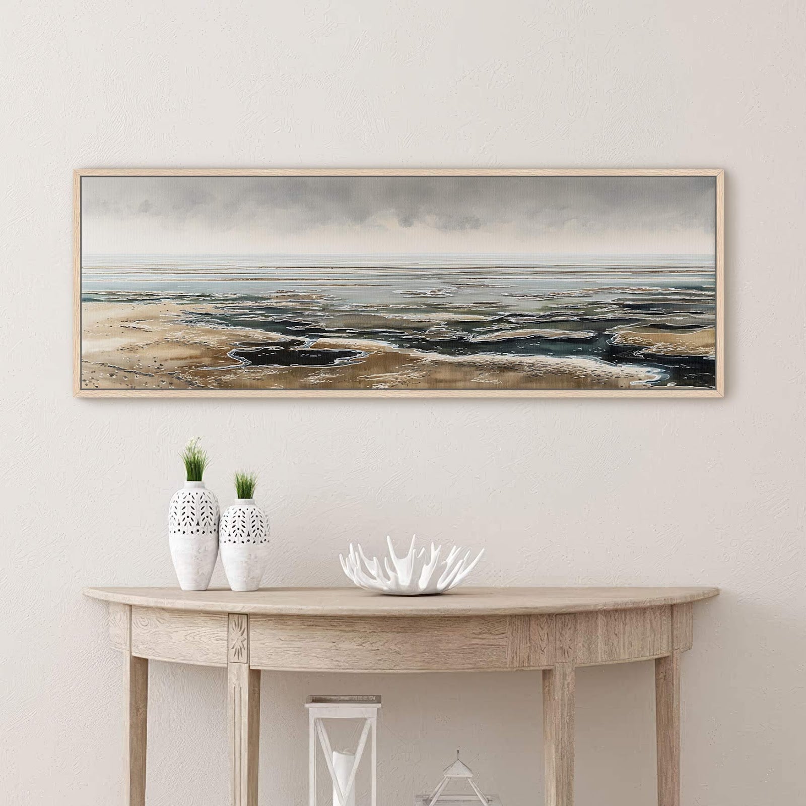 Canvas wall art in interior setting.