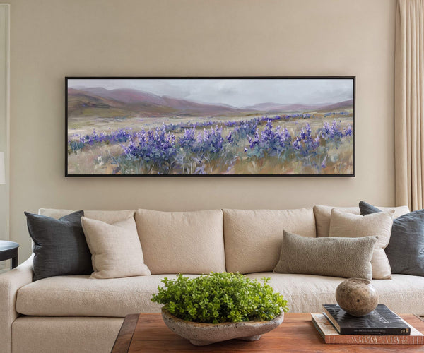 Canvas wall art in interior setting.