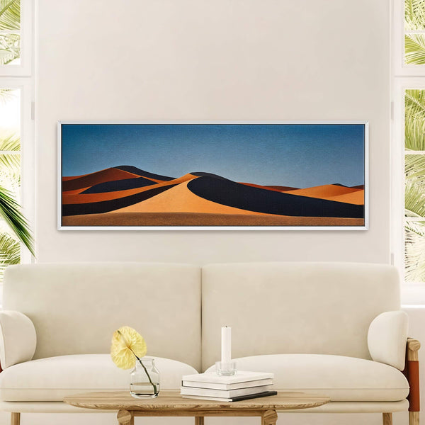 Canvas wall art in interior setting.