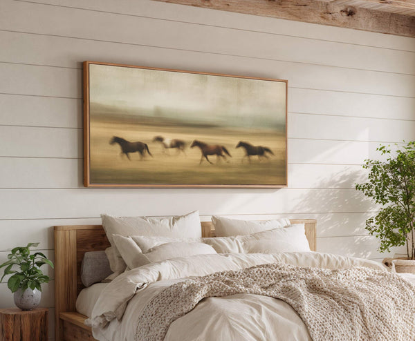 Canvas wall art in interior setting.