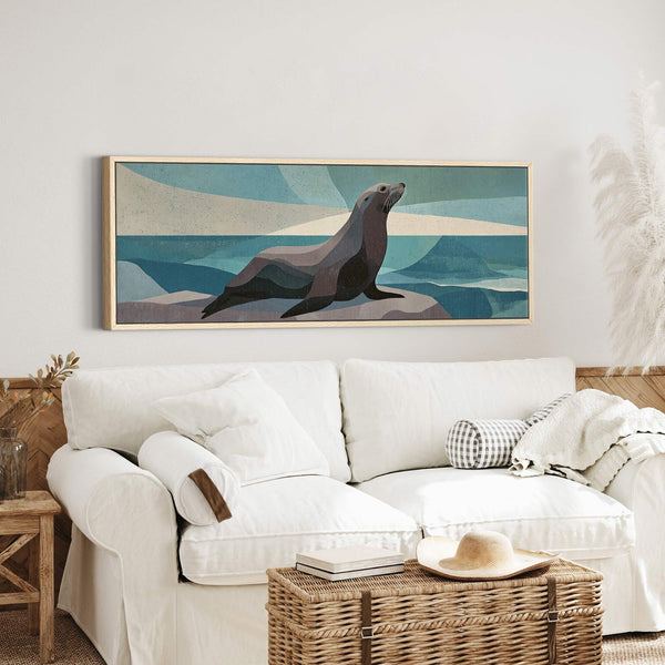 Canvas wall art in interior setting.