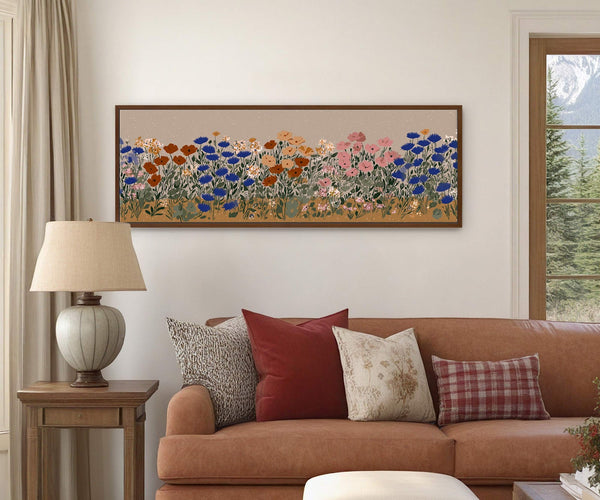 Canvas wall art in interior setting.