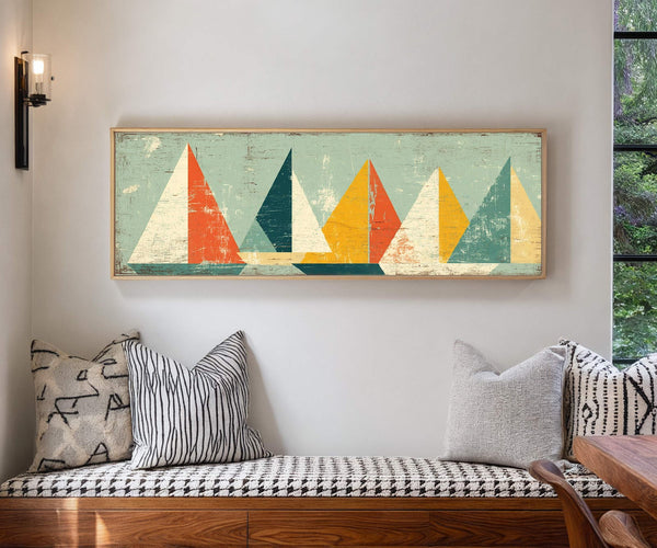 Canvas wall art in interior setting.