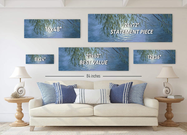 Canvas wall art in interior setting.