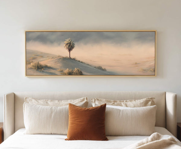 Canvas wall art in interior setting.