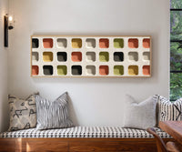 Canvas wall art in interior setting.