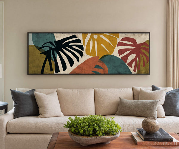 Canvas wall art in interior setting.